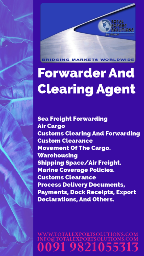 Forwarder And Clearing Agent Total Export Solutions